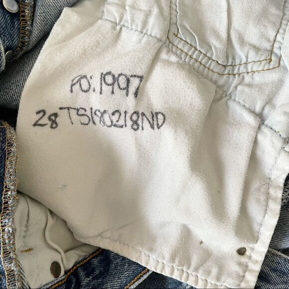 LEVI’S RE/DONE The Short Shorts Cut Off Pockets Show Jean Shorts - Picture 9 of 13